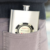 Black Cream Casino Poker Chip Weddenschap Bridesma Flacon (Voorbeeld)