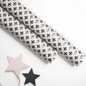 Black & Cream Fleur-de-Lis Cadeaupapier