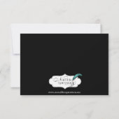 Black Cream Floral reliëf bruiloft Save the Date (Achterkant)