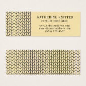 BLACK CREAM KNIT Mini Visitekaartje II (Voorkant /achterkant)