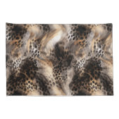 Black Cream Leopard Animal abstract Kussensloop (Achterkant-Rechts)