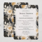 Black Cream Leopard Animal Floral Vrijgezellenfees Kaart (Voorkant / Achterkant)