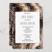 Black Cream Leopard Animal Vrijgezellenfeest Kaart (Voorkant / Achterkant)