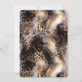 Black Cream Leopard Animal Vrijgezellenfeest Kaart (Achterkant)