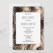 Black Cream Leopard Animal Vrijgezellenfeest Kaart (Voorkant)