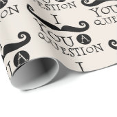 Black Cream Mustache Humor Cadeaupapier (Rol Hoek)