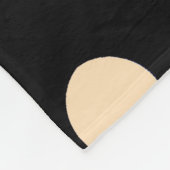 Black Cream Polka Dots Fleece Blanket Deken (Hoek)