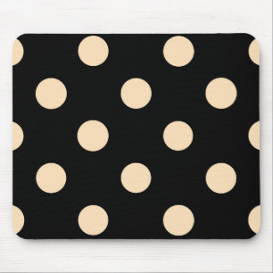 Black Cream Polka Dots Muismat