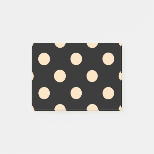 Black Cream Polka Dots Post-it® Notes (Voorkant)