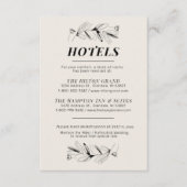 Black & Cream Retro Wedding Hotel Kaart (Voorkant)