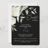 Black & Cream White Hydrangeas Vrijgezellenfeest I Kaart (Voorkant)