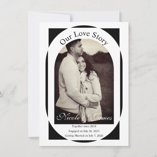 Black Cream Zilver Gothic Love Bats Save the Date Kaart (Achterkant)