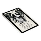 Black Cream Zilver Gothic Love Bats Save the Date Magneet (Rechterzijde)