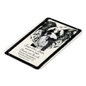 Black Cream Zilver Gothic Love Bats Save the Date Magneet (Linkerzijde)