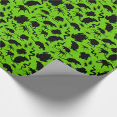 Black Creepy Crawly Critters Rats Horror Pattern Cadeaupapier (Hoek)