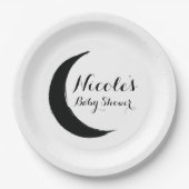 Black Crescent Dark Moon Astrology Zodiaparty Papieren Bordje (Voorkant)
