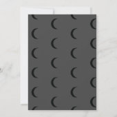 Black Crescent Dark Moon Grey Verloving Shower Kaart (Achterkant)