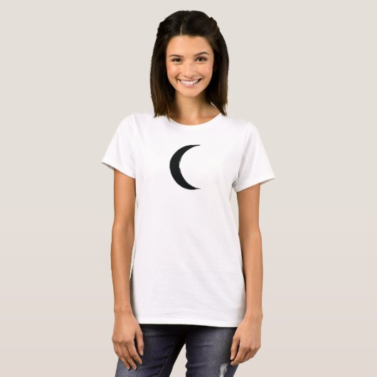 Black Crescent Magic Dark Moon Astrology T-shirt (Voorkant volledig)