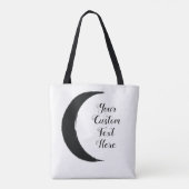 Black Crescent Magic Dark Moon Astrology Tote Bag (Achterkant)