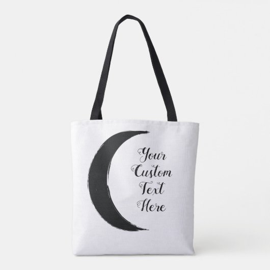 Black Crescent Magic Dark Moon Astrology Tote Bag (Achterkant)