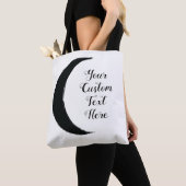Black Crescent Magic Dark Moon Astrology Tote Bag (Dichtbij)