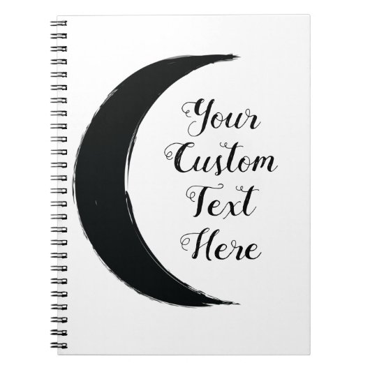 Black Crescent Magic Donkere Maan Astrologie Notitieboek (Voorkant)