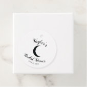 Black Crescent Moon Astrology Vrijgezellenfeest Bedankjes Labels (In situ)