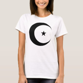 Black Crescent Moon en Ster voor Ramadan T-shirt