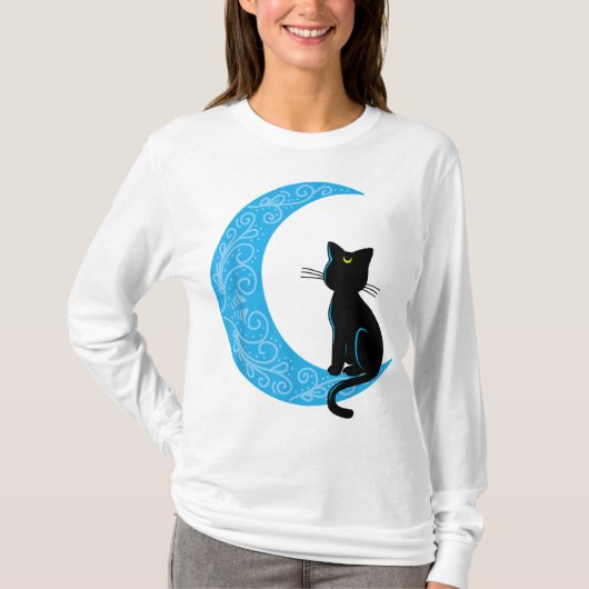 Black Crescent Moon Sailor Mam T-shirt (Voorkant)