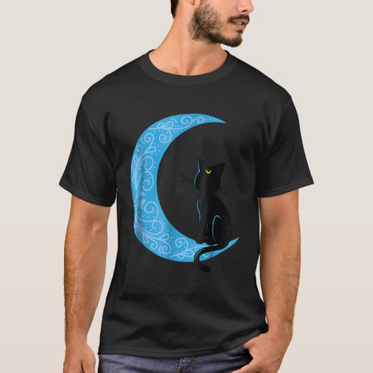 Black Crescent Moon Sailor Mam T-shirt (Voorkant)