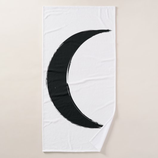 Black Crescent Wanhopige Magic Dark Moon Astrology Bad Handdoek (Badhanddoek)