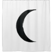 Black Crescent Wanhopige Magic Dark Moon Astrology Douchegordijn (Voorkant)
