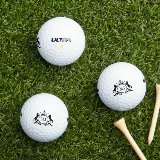 Black Crest cirkel en 2 paarden, badge koninklijke Golfballen (Insitu Gras)
