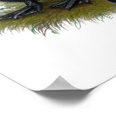 Black Crested Duck-reeks Poster (Hoek)