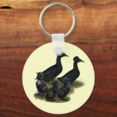 Black Crested Duck-reeks Sleutelhanger (Voorkant)
