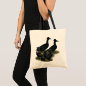 Black Crested Duck-reeks Tote Bag (Voorkant (product))