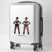 Black  Criss Cross Dancers Sticker (Koffer)