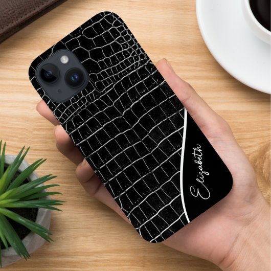 Black Crocodile Personalized Case-Mate iPhone Case