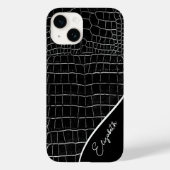Black Crocodile Personalized Case-Mate iPhone Case (Achterkant)
