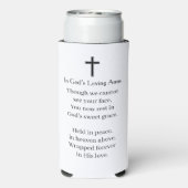 Black Cross and Poem Photo Memorial Seltzer Blikjeskoeler (Seltzer Achterkant)