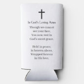 Black Cross and Poem Photo Memorial Seltzer Blikjeskoeler (Achterkant)