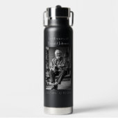 Black Cross and Poem Photo Memorial Waterfles (Voorkant)