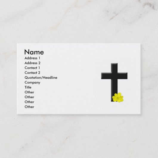 Black Cross-Visitekaartje Visitekaartje (Voorkant)