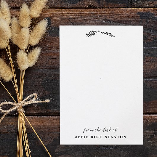 Black Crossed Twigs van het bureau van Notitiekaartje