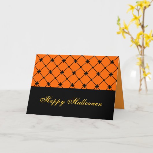 Black Crosses Custom Halloween Kaart (Gele Bloem)