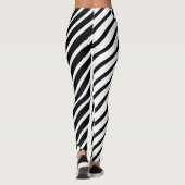 Black Crossing Stripes Leggings (Achterkant)