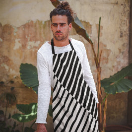 Black Crossing Stripes Schort