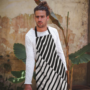 Black Crossing Stripes Schort