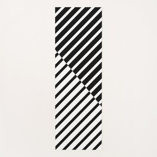 Black Crossing Stripes Yogamat (Voorkant)