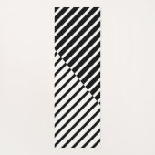 Black Crossing Stripes Yogamat (Achterkant)